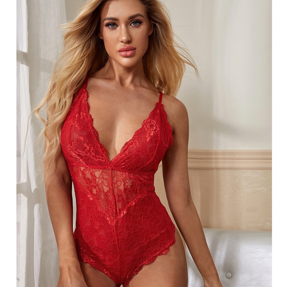 Last One - Red Lace Teddy